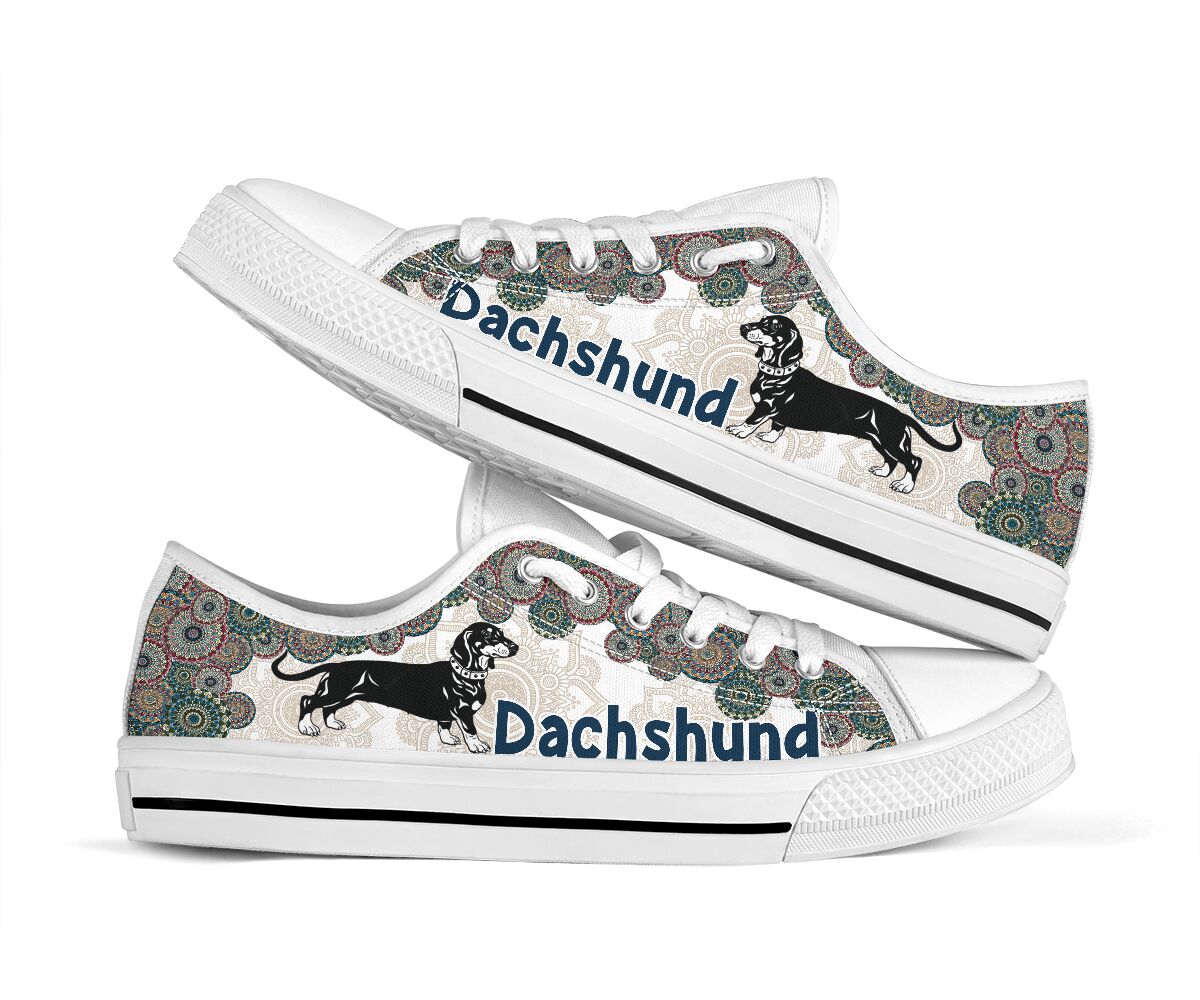 Dachhund Mandala - Low Top Shoe - Love Love Top Shoes