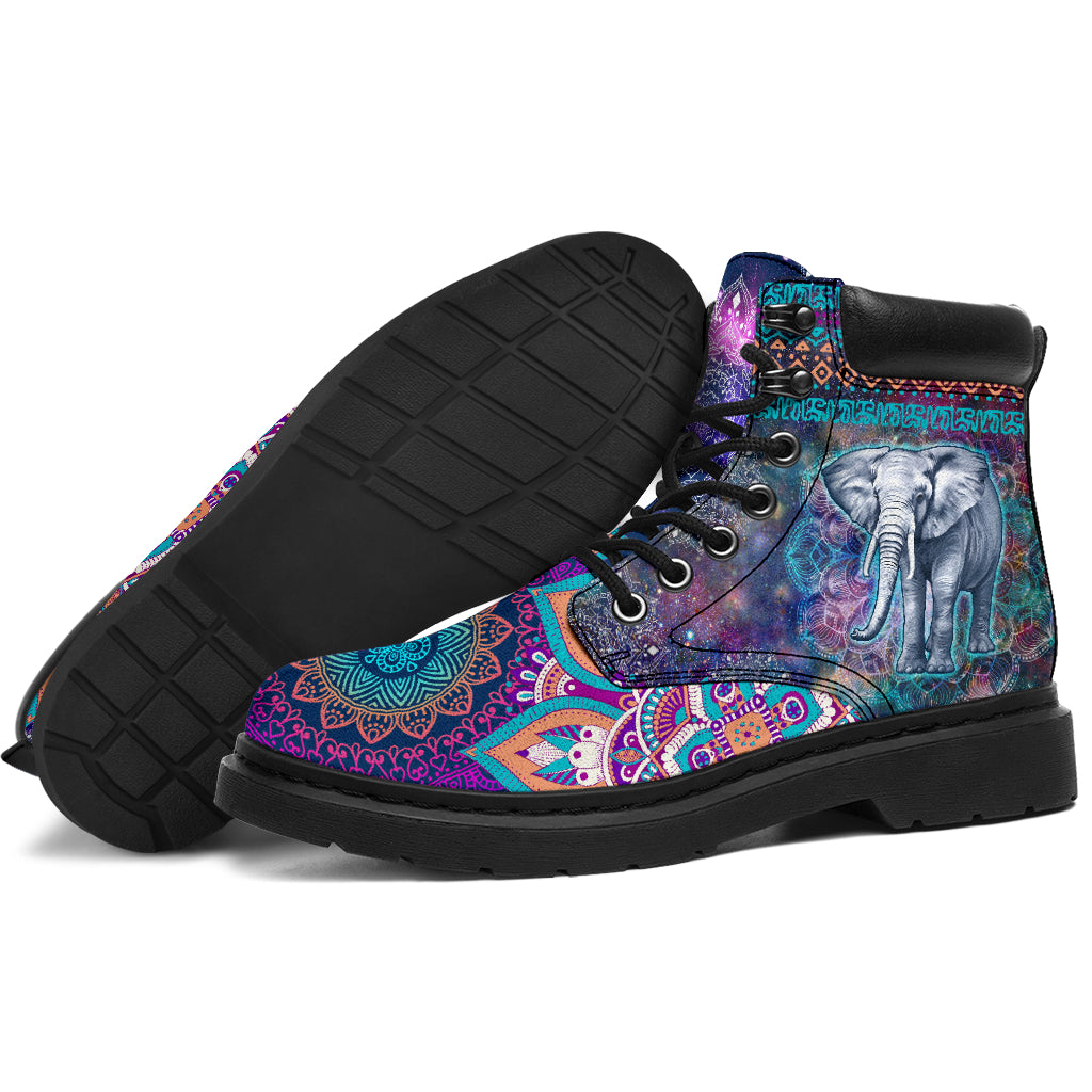 Elephant Galaxy Mandala Boot Sky - Love All Season Boots