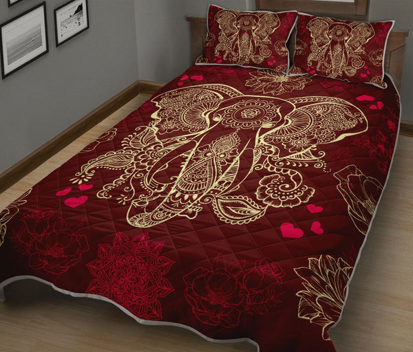 Elephant Mandala Flower - Love Quilt Bedding Set