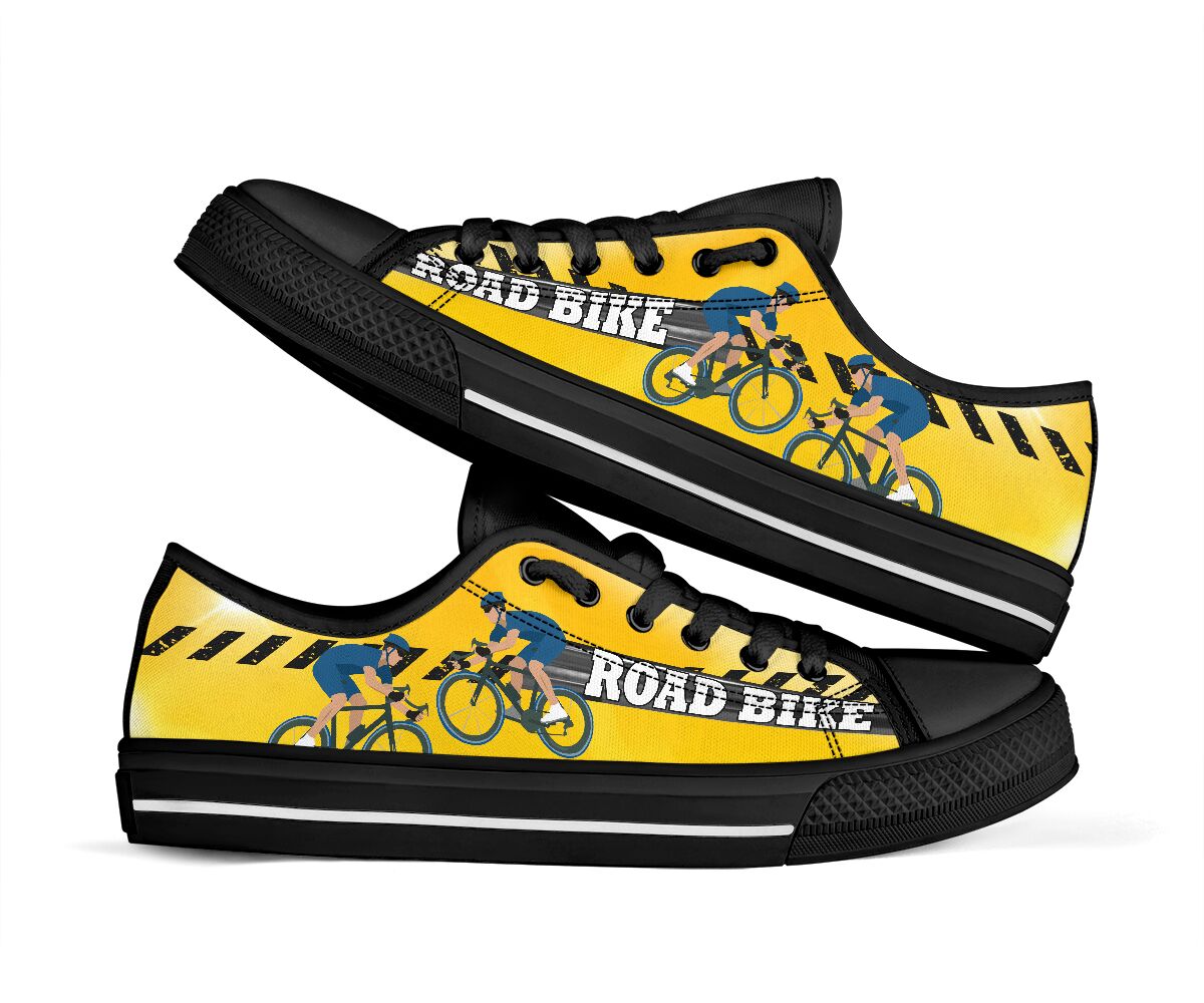 Road Bike Yellow- Low Top Shoe - Love Love Top Shoes