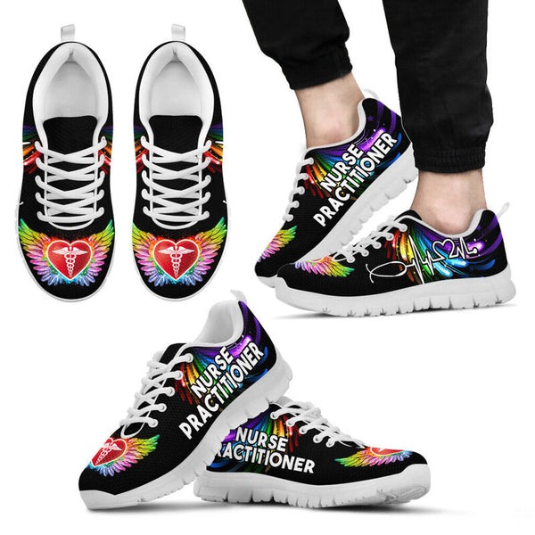 Nurse Practitioner Wings Shoes Sneakers, Running Shoes, Shoes For Women, Shoes For Men, Cust- Love Sneakers