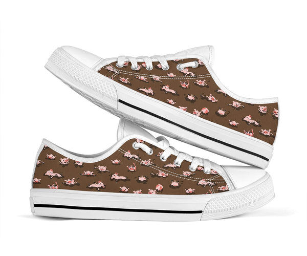 Pig - Pattern Funny Lovely Low Top Shoes