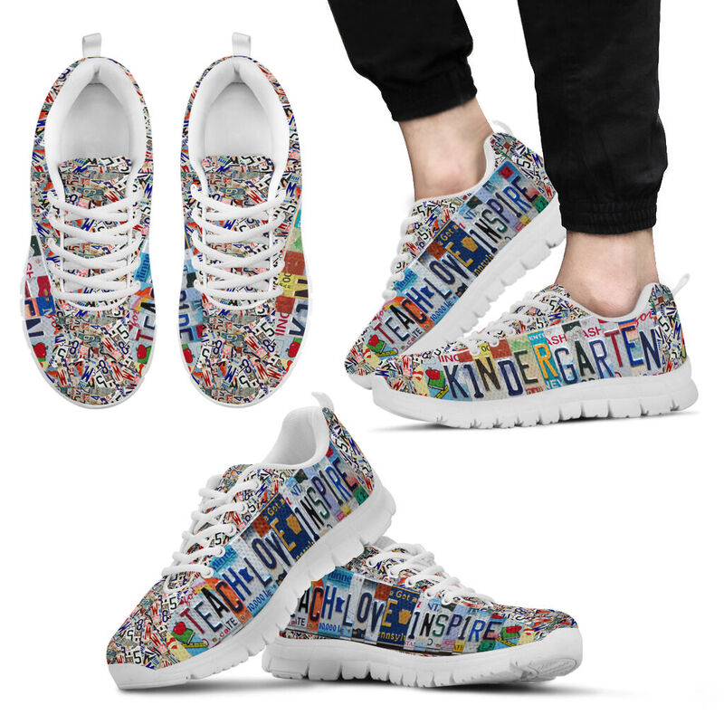 Kindergarten License Plates Sneakers, Runni- Love Sneakers