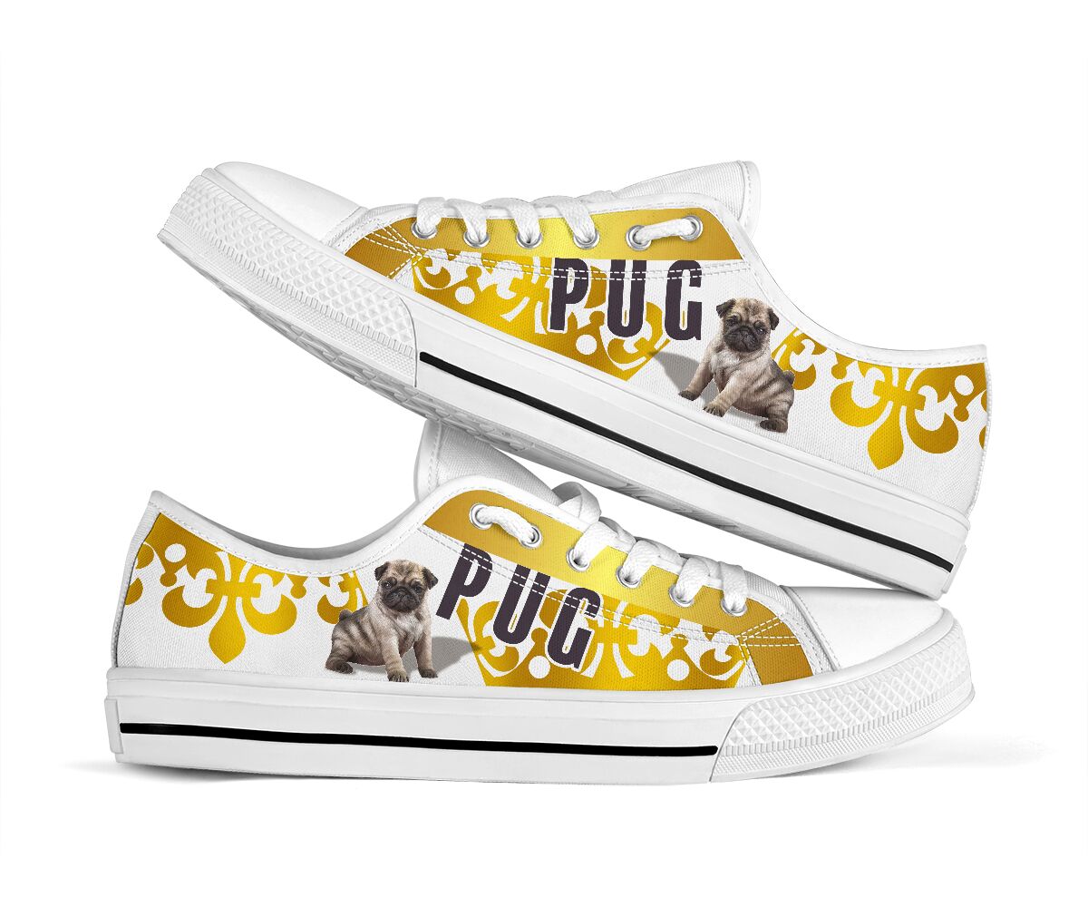 Pug Crown - Low Top Shoe - Love Love Top Shoes