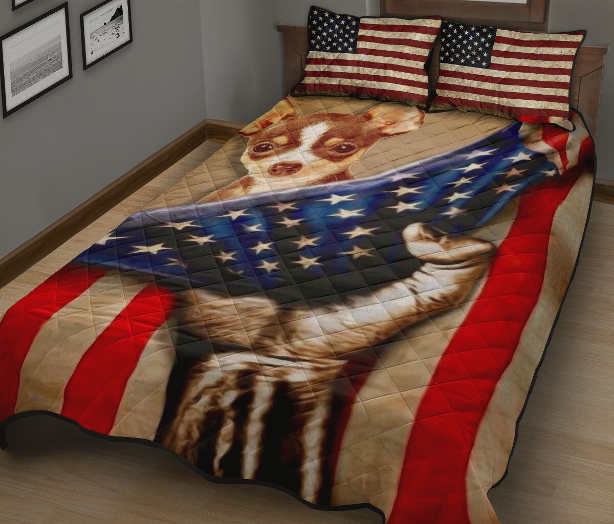 Chihuahua Quilt Bed Set 77 - Love Quilt Bedding Set