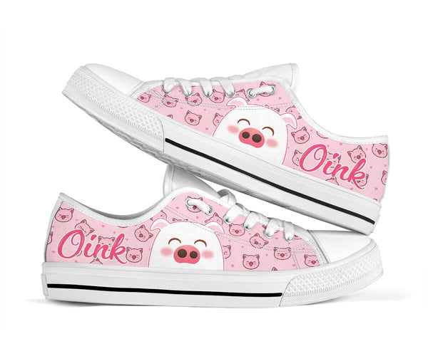 Pig Oink Pattern Low Top Shoes