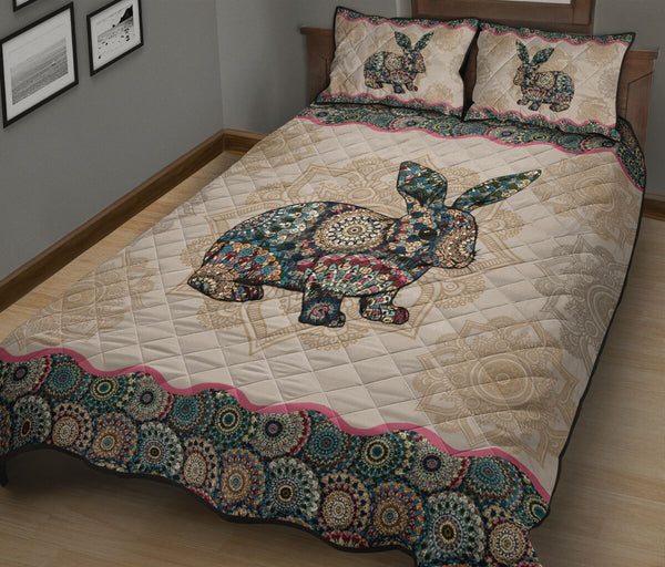 Rabbit Mandala - Bed Set- Love Quilt Bedding Set
