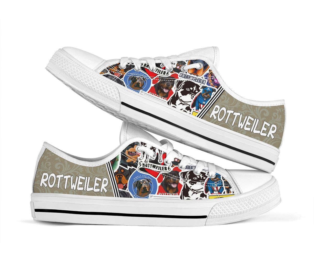 Rottweiler Pattern Sticker - Low Top Shoe - Love Love Top Shoes