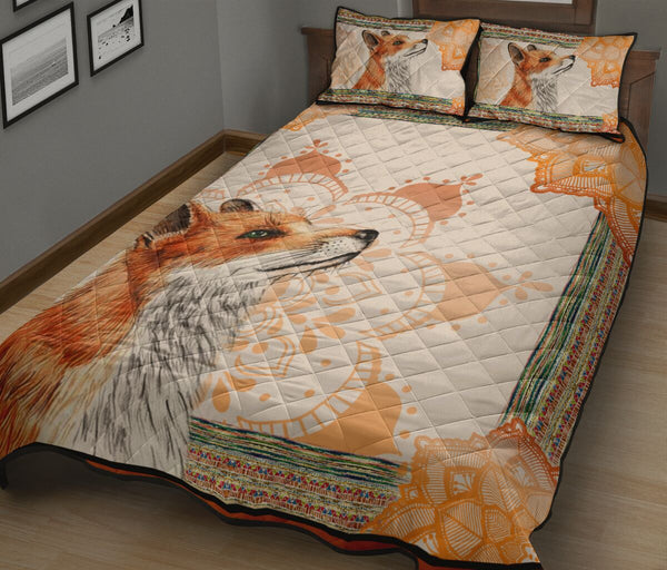 Fox Quilt Bed Set 21 - Love Quilt Bedding Set