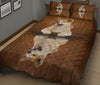 Akita Dog Shadow Style Quilt Bed Set - Love Quilt Bedding Set