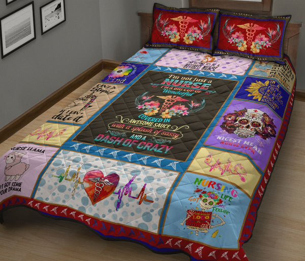 Nurse Dash Of Crazy - Bed Set - Love Quilt Bedding Set