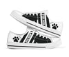 Dog Paw Black Line - Low Top Shoe - Love Love Top Shoes