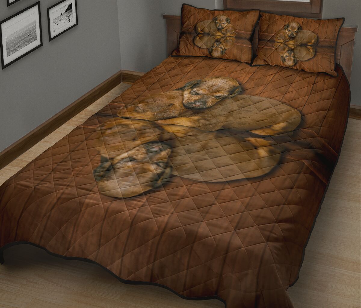Patterdale Terrier Dog Quilt Bed Set- Love Quilt Bedding Set