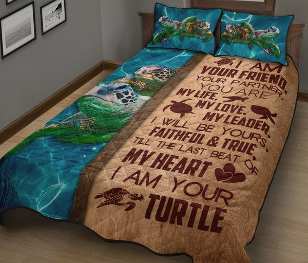 Turtle Quote Style Quilt Bed Set - Love Quilt Bedding Set