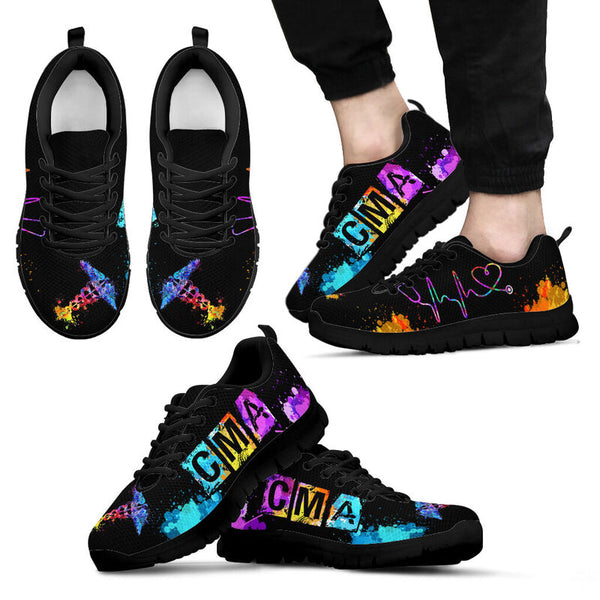 Cma Art Heart Beat Sneakers, Running Shoes- Love Sneakers