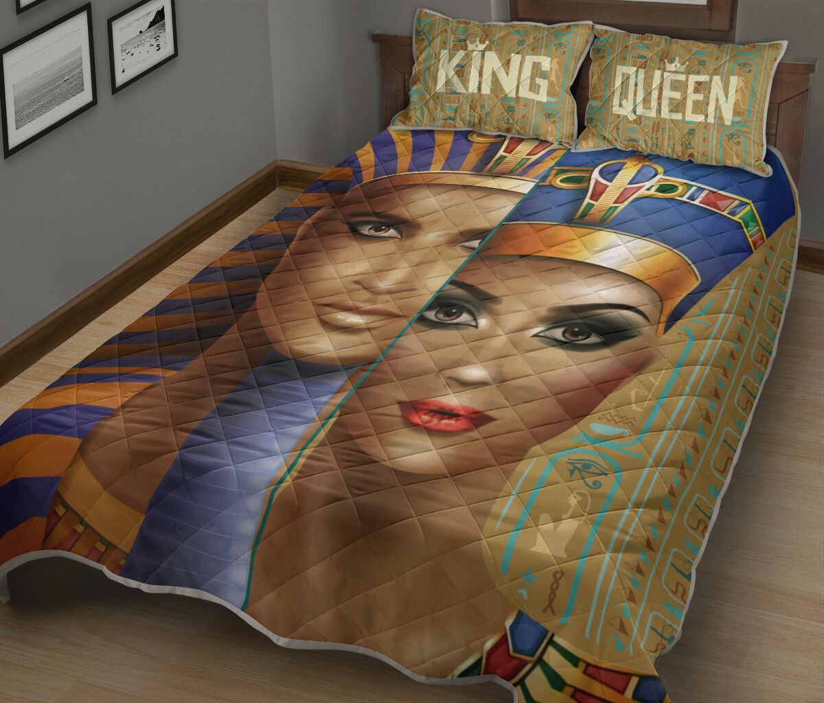 Egyptian King Queen - Bed Set - Love Quilt Bedding Set