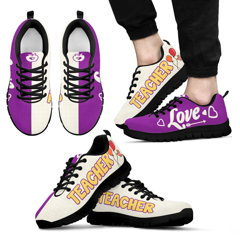 Teacher Love Shoes Sneakers, Runni- Love Sneakers