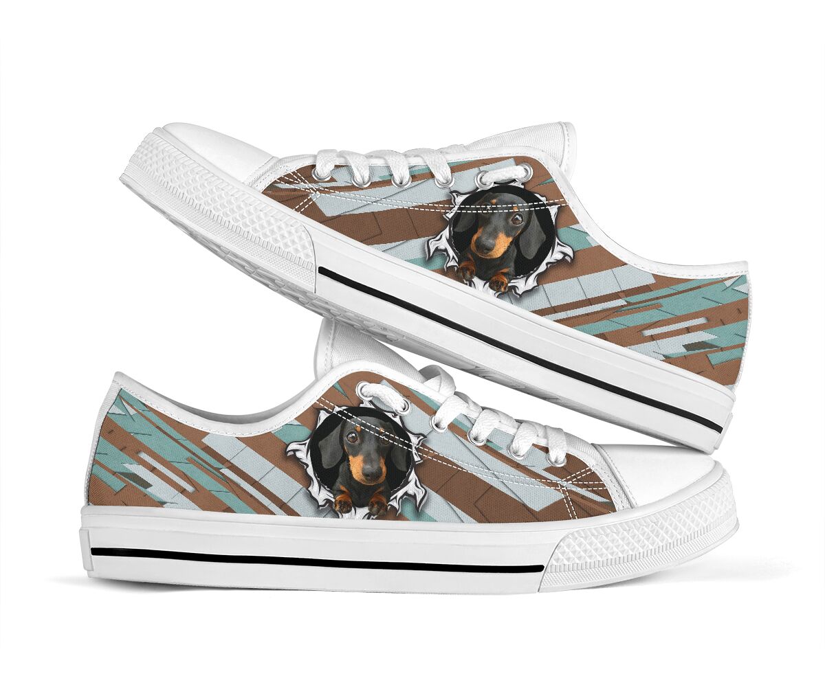 Dachshund Hole - Low Top Shoe - Love Love Top Shoes