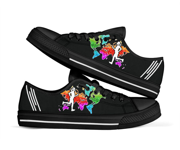 Running And Map Color - Low Top Shoe - Love Love Top Shoes