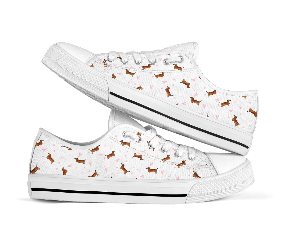 Dachshund Low Top Shoes - Love Low Top Shoes