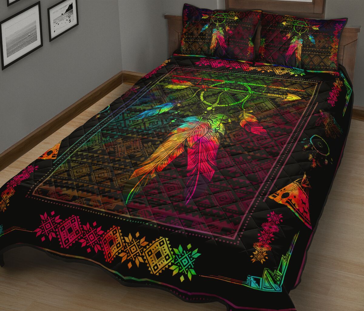 Native American Quilt Bed Set - Love Quilt Bedding Set