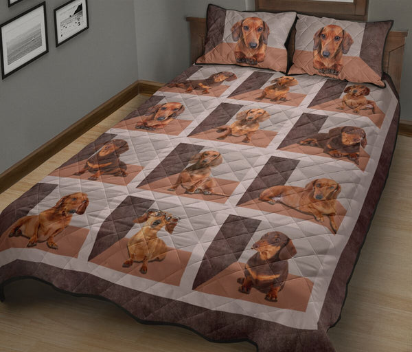 Dachshund Square Cute - Bed Set - Love Quilt Bedding Set