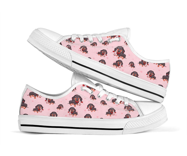 Dachshund Cute Heart - Low Top Shoe - Love Love Top Shoes