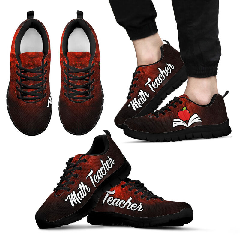 Teacher Galaxy Red Black Sneakers, Running Shoes, Shoes For Women, Shoes For Men, Custom Sh- Love Sneakers