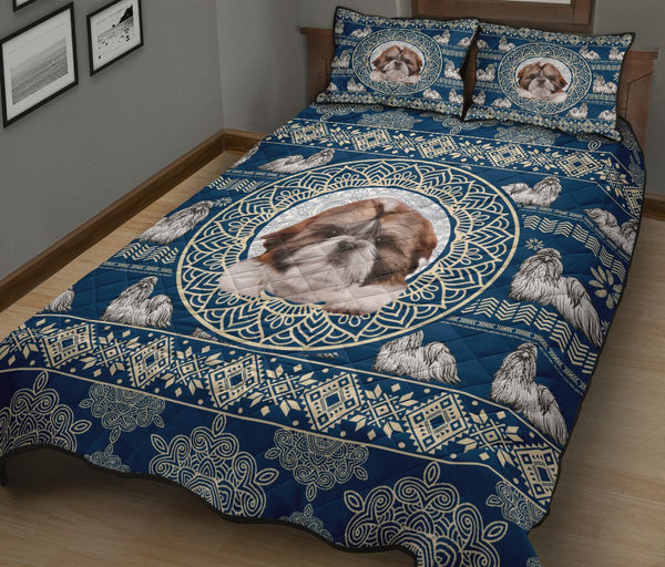 Shih Tzu Mandala Pattern - Bed Set- Love Quilt Bedding Set