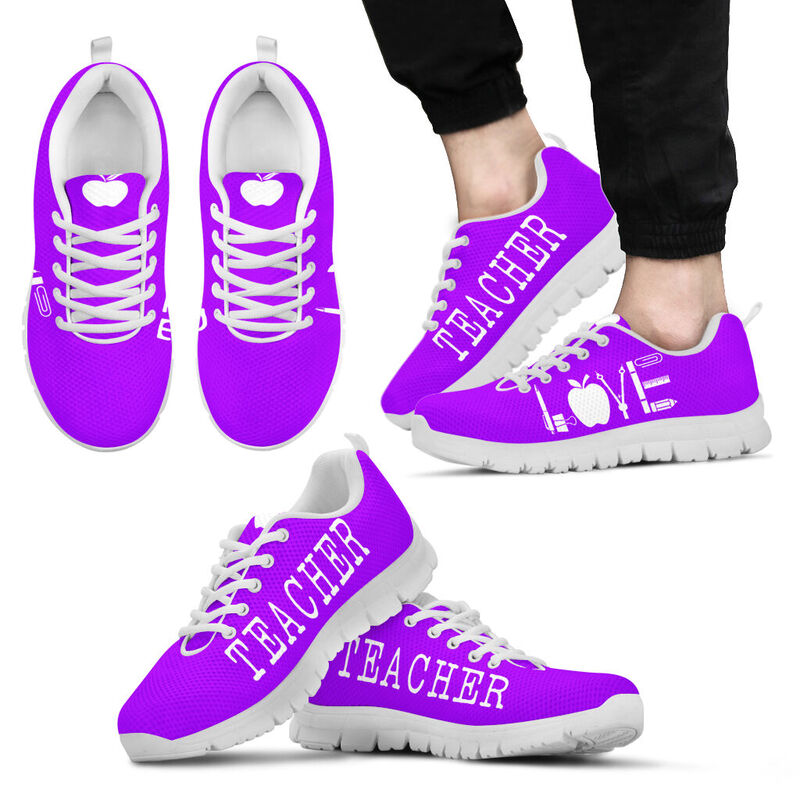Teacher Love Purple Kd Sneakers, Runni- Love Sneakers