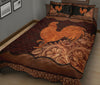 Chicken Farm Carving Leather Skin Style Quilt Bed Set - Love Quilt Bedding Set