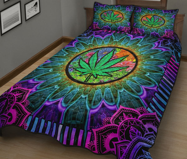 Sunflower Cannabis - Bed Set - Love Quilt Bedding Set