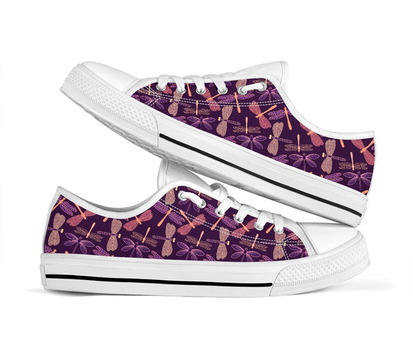 Dragonfly Pattern Purple Shoes