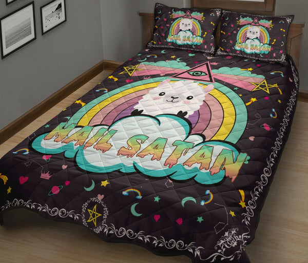Llama Hail Satan - Bed Set - Love Quilt Bedding Set