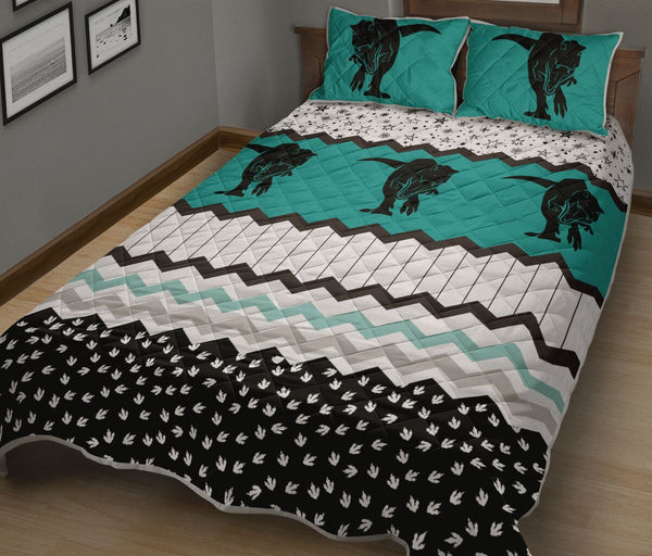 Dinosaurs Footprint Pattern Quilt Bed Set 1- Love Quilt Bedding Set