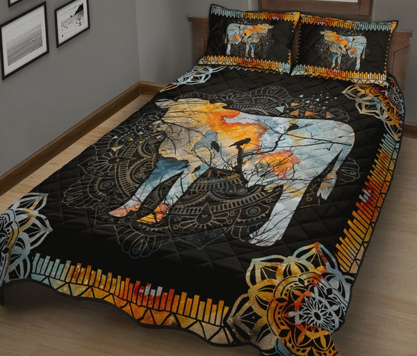 Cow Color Mandala - Bed Set - Love Quilt Bedding Set