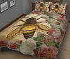 Bee Flower Tear Quilt Bed Set - Love Quilt Bedding Set