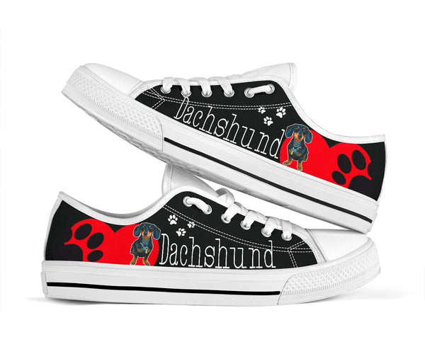 Dachshund Heart - Low Top Shoe - Love Love Top Shoes