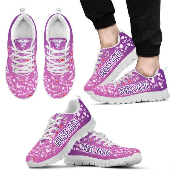 Nurse Mom Sneakers, Running Shoes, Shoes For Women, Shoes For Men, Custom Shoes, L- Love Sneakers