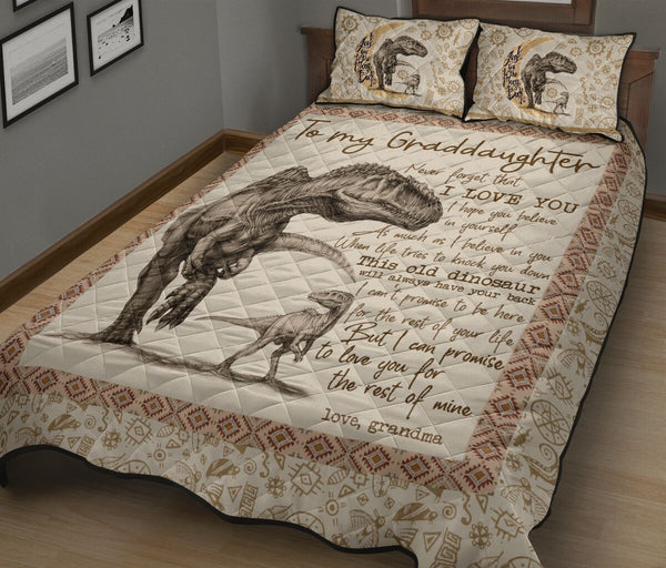 Quilt Bed Set - Dinosaur - To My Granddaughter 5 - Love Quilt Bedding Set