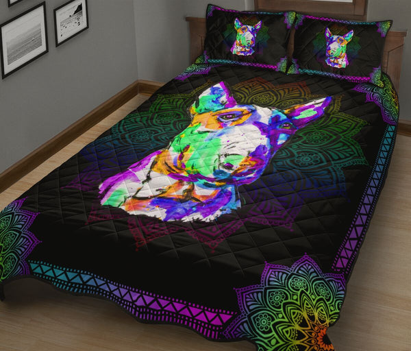 Quilt Bed Set - Bull Terrier 4 - Love Quilt Bedding Set