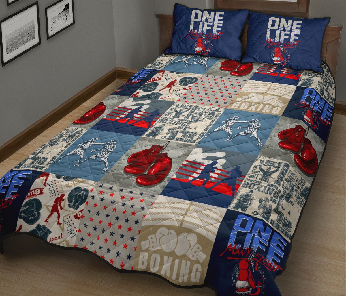 Boxing - One Life Many Fight - Bed Set - Love Quilt Bedding Set