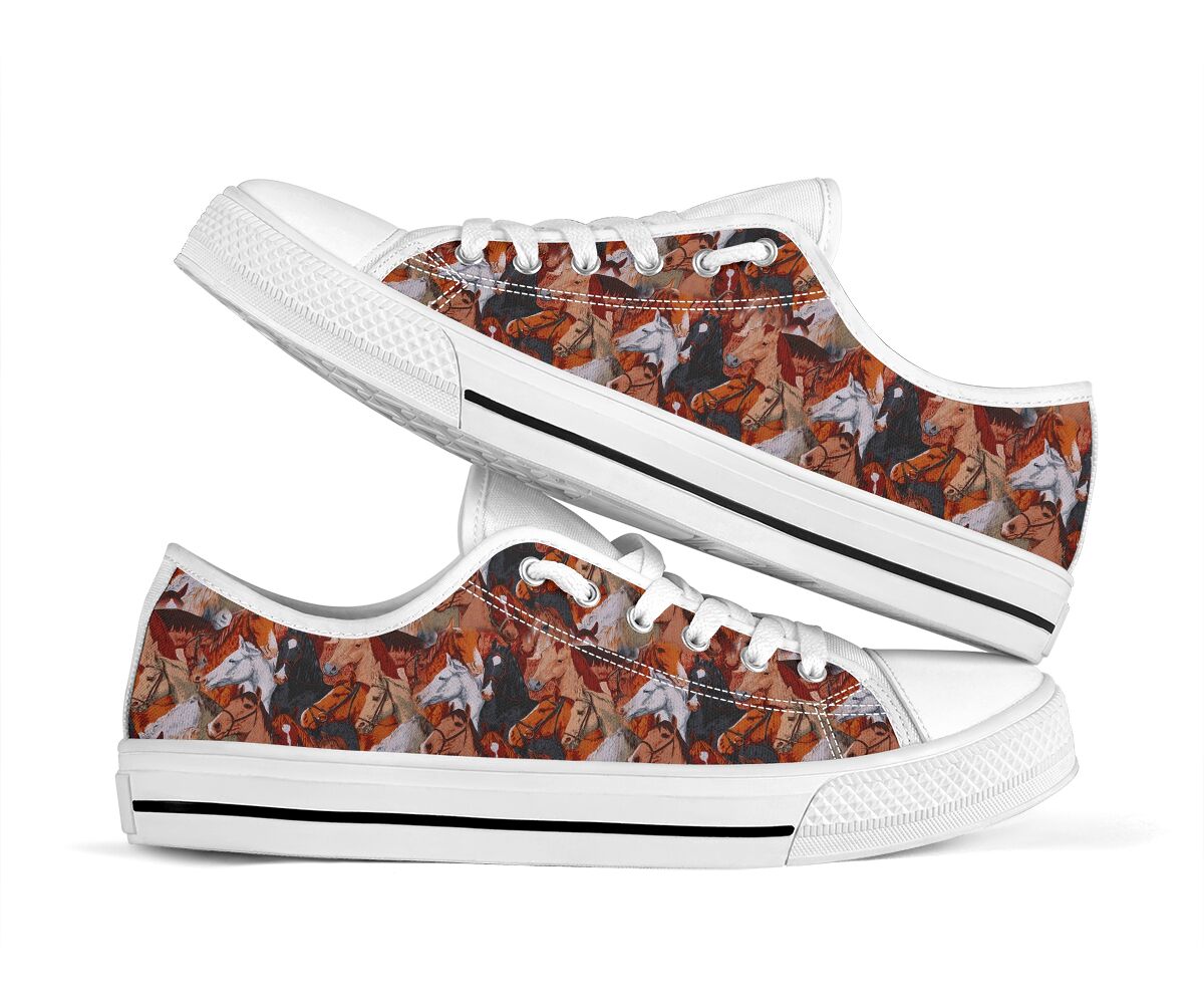 Horse Pattern Low Top Shoes