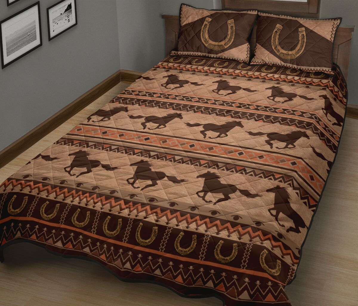 Horse Pattern - Bed Set - Love Quilt Bedding Set