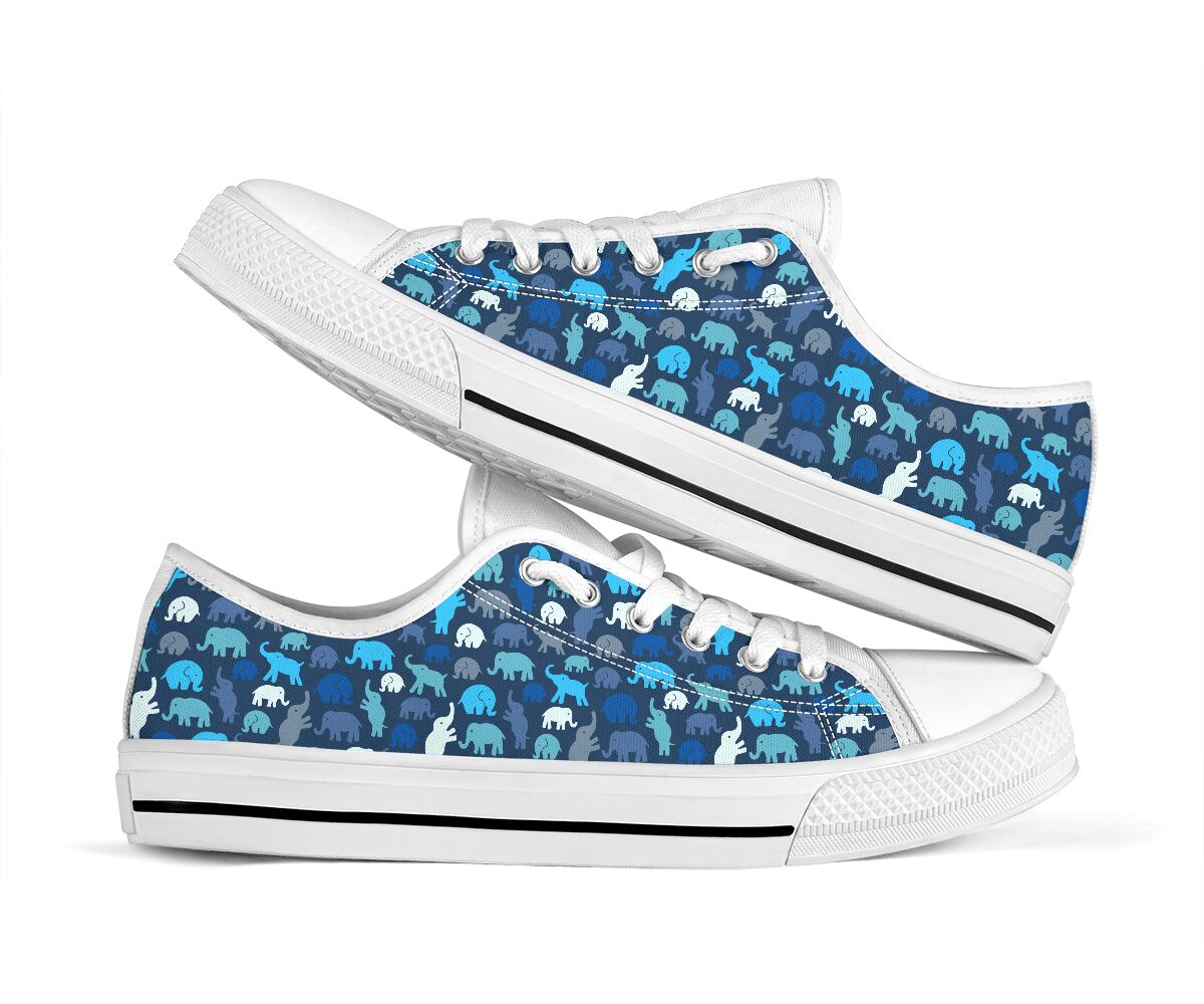Elephant Pattern Low Top Shoes