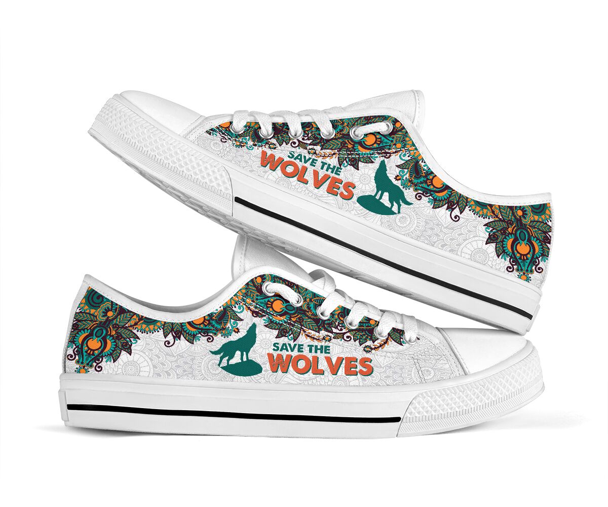 Save The Wolves - Wolves Low Top Shoes