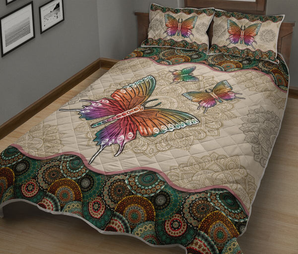 Butterfly - Vintage Mandala Sky - Love Quilt Bedding Set