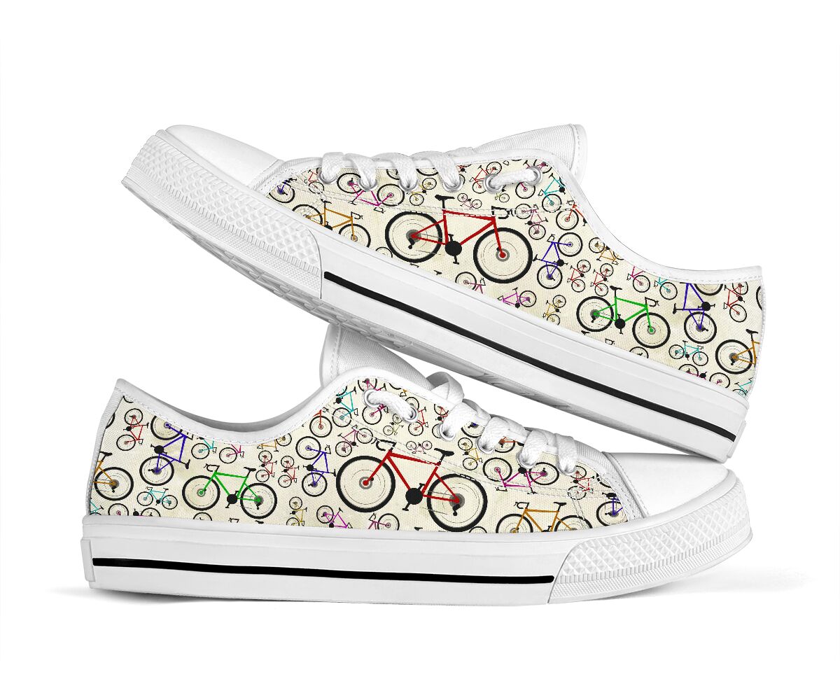 Cycling Color Pattern - Low Top Shoe - Love Love Top Shoes