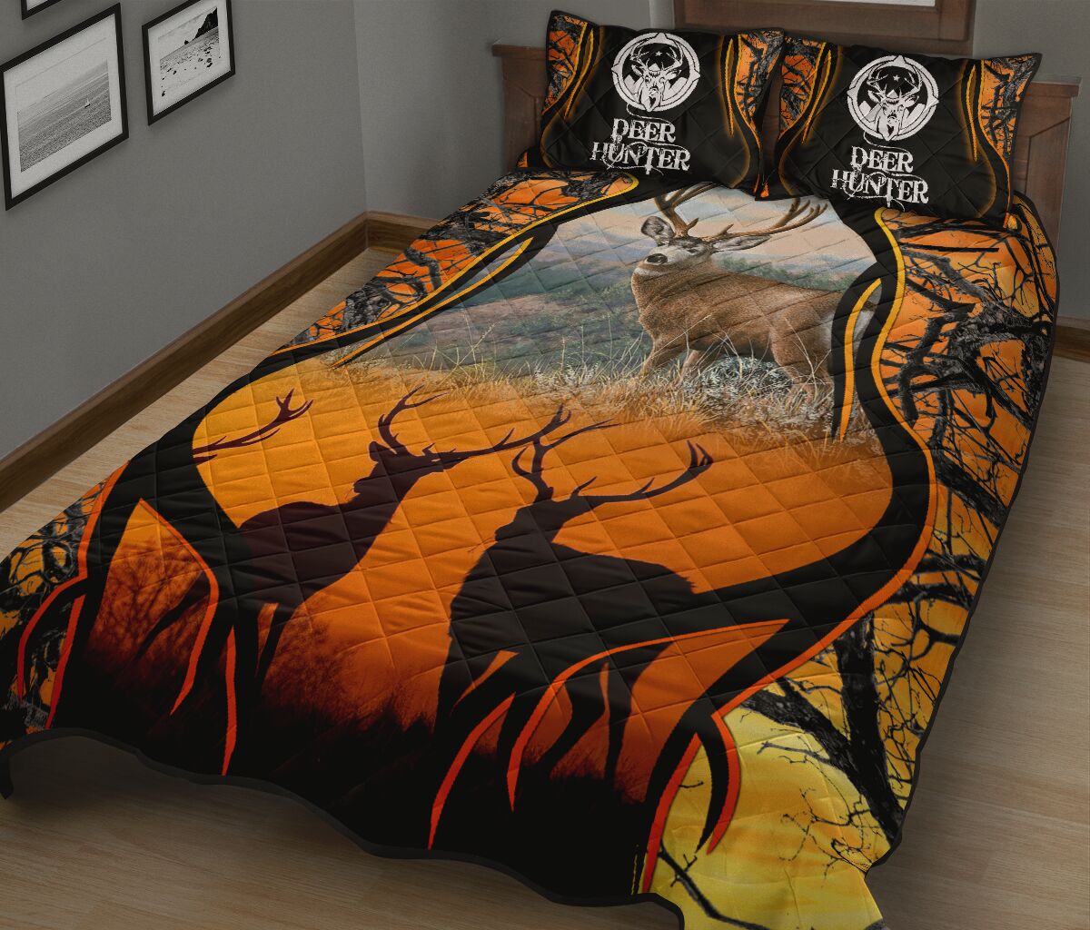 Deer Hunter Quilt Bed Set - Love Quilt Bedding Set