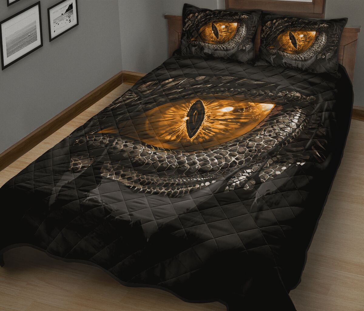 Dragon Eye Quilt Bed Set 4- Love Quilt Bedding Set
